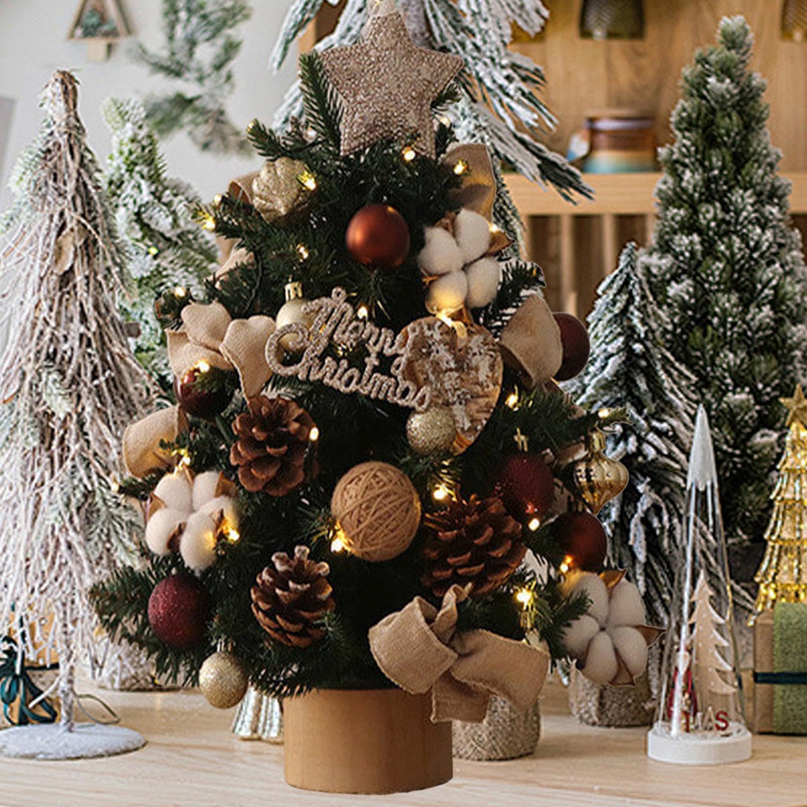Sapin De Noël Pour Bureau Sapin miniature coloré et sur pied