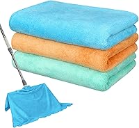 Vista 12 de Newwiee 3 Piezas Paños de Limpieza de Microfibra Extra Grandes 30" x 20" Lavables Reutilizables Toalla de Microfibra Sin Rayas Sin Pelusas Paño