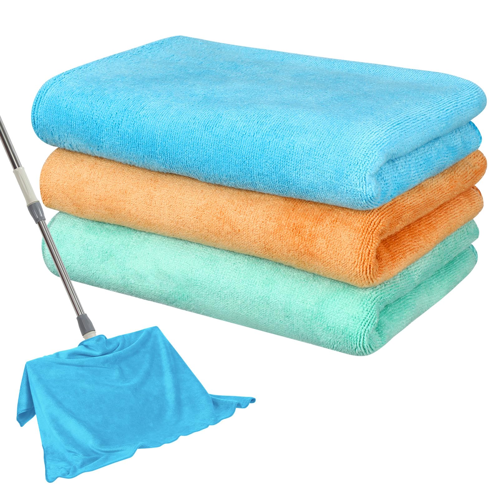 Newwiee 3 Pcs Extra Large Microfiber Cleaning Cloth 30 x 20 Washable Reusable Microfiber Towel Streak Free Lint