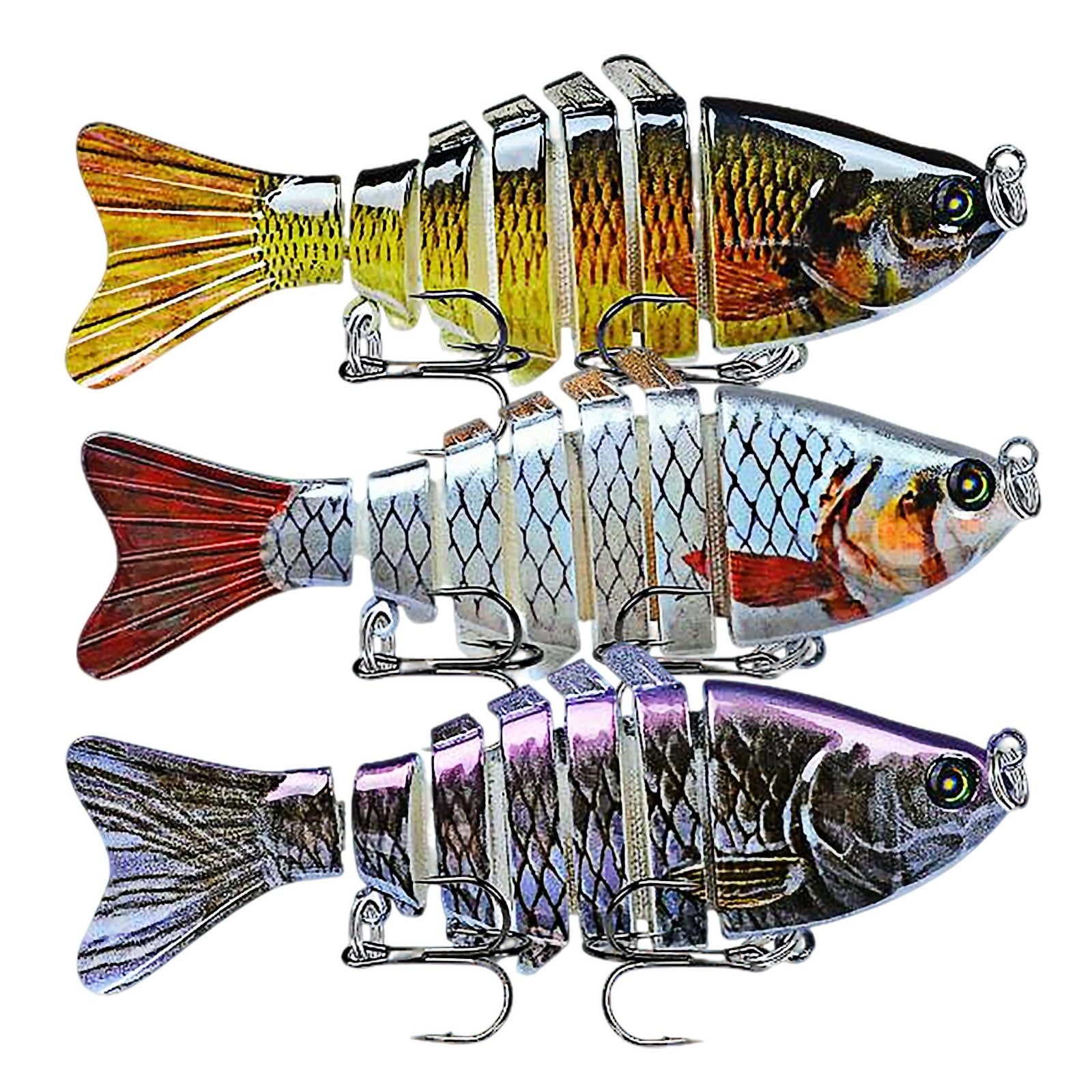 Fishing Lures Multi Jointed Fish Fishing Kits Slow Sinking Lifelike Swimbait Freshwater and Saltwater Crankbaits for Bass Trout Bass Lures