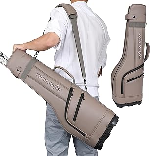 Small Park Golf Carry Bag, PU Women Men Lightweight Par3 Gofl Bag, Holds a Full Set of Clubs for Driving Range Practice with Shoulder Strap Easy Transport