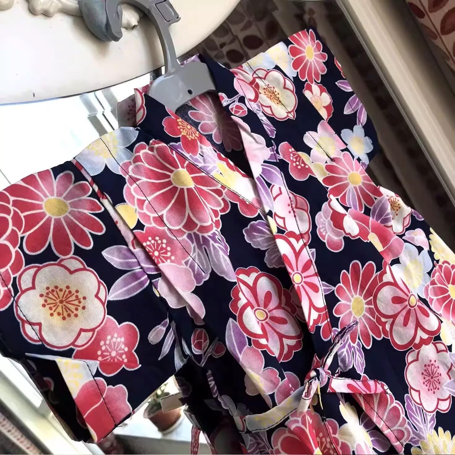 Kids Jinbei Japanese Kimono Girls Short Sleeve lightweight Summer Yukata Top Shorts Set Blossom Cute Kimono Clothes