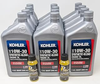 Kohler 25 357 65-S (Case of 12) Synthetic Blend SAE10W-30 4-Cycle Engine Oil Quarts and Fuel Treatment