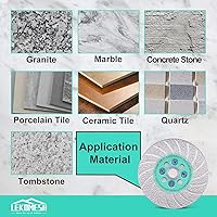 Vista 5 de Hoja de diamante de corte de pulido - Muela abrasiva de diamante 4-1/2"/115mm, muela de granito para dar forma a gres porcelánico, azulejos