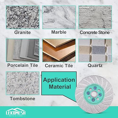 Miniatura 5 de Hoja de diamante de corte de pulido - Muela abrasiva de diamante 4-1/2"/115mm, muela de granito para dar forma a gres porcelánico, azulejos,