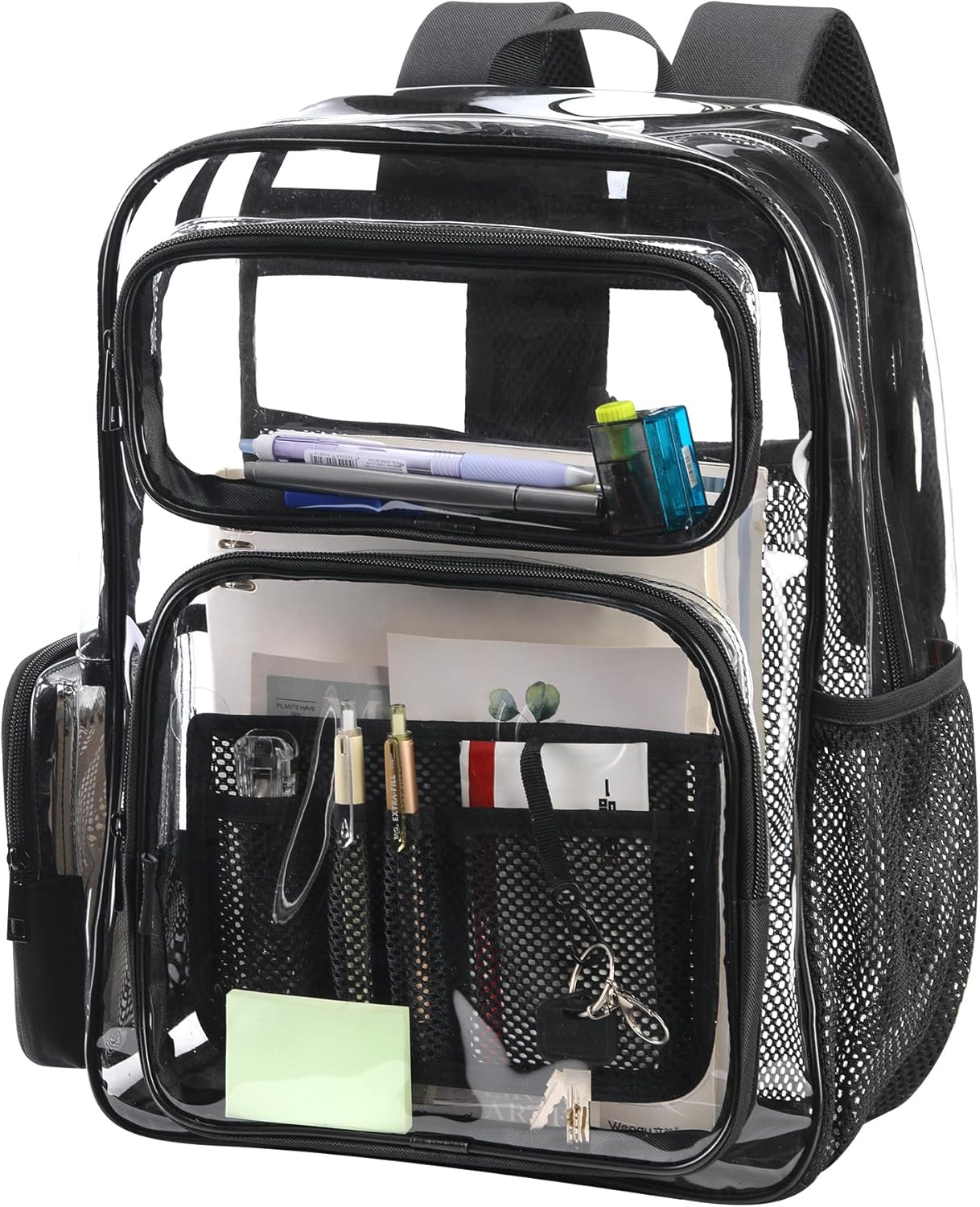 Heavy Duty Clear Backpack - Transparent School Bookbag for Boys, Girls, Men & Women - Image 4