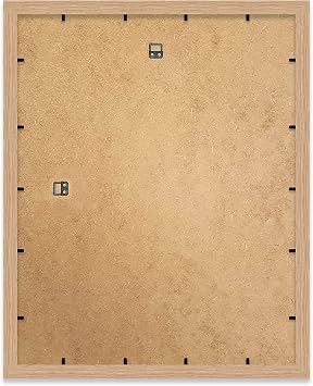 20x16 Inch 7 Opening Photo Collage Frame, Display Seven 6x4 Inch Photos, Multi Aperture Family Picture Frame, Oak