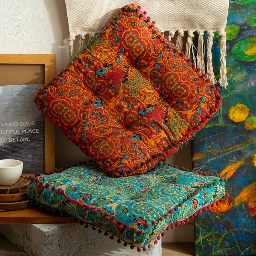 Amazon.co.jp: vctops ボヘミアンコットンリネン スクエアチェア