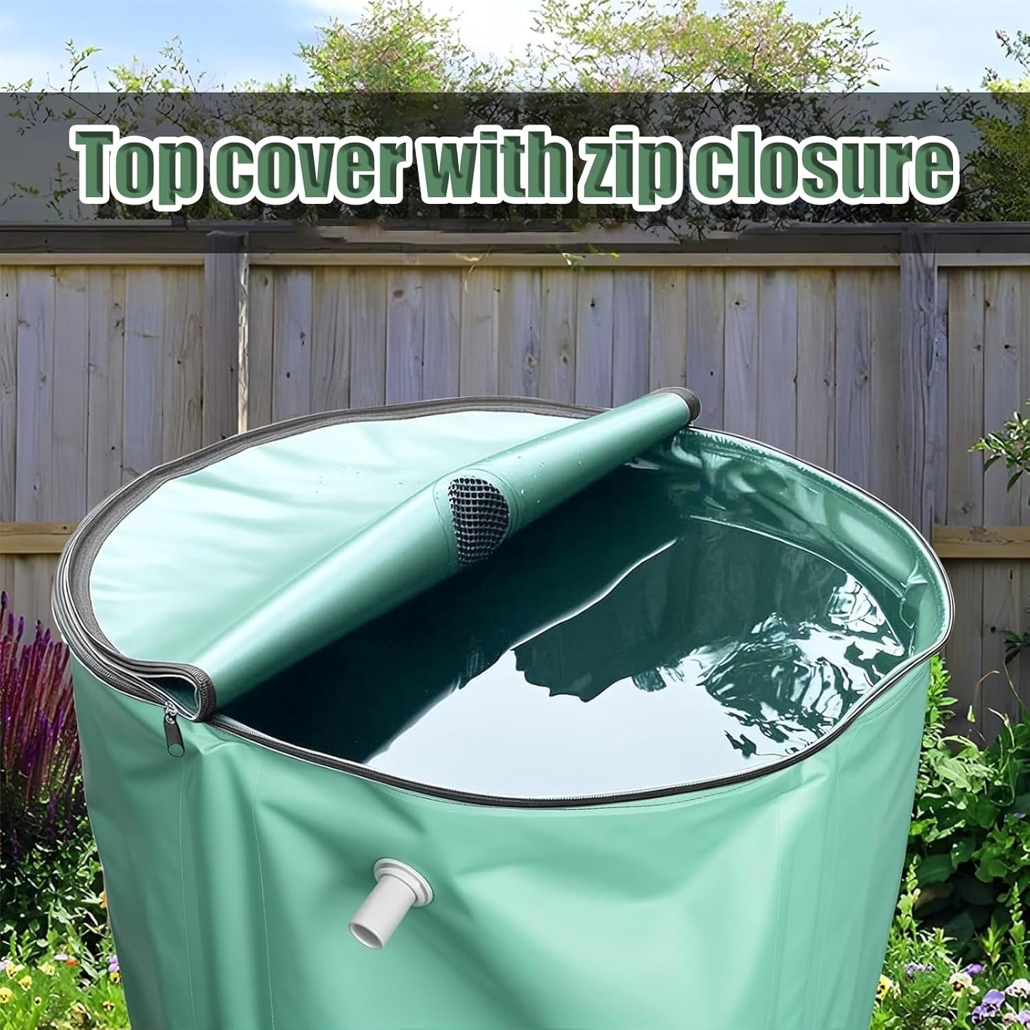 Eco-Friendly Rain Barrel，Outdoor Rain Collection Bag，Rain Barrel Water Collector， Portable Storage Tank, Water Storage Tank,for Garden, Patio(Green,1000L)