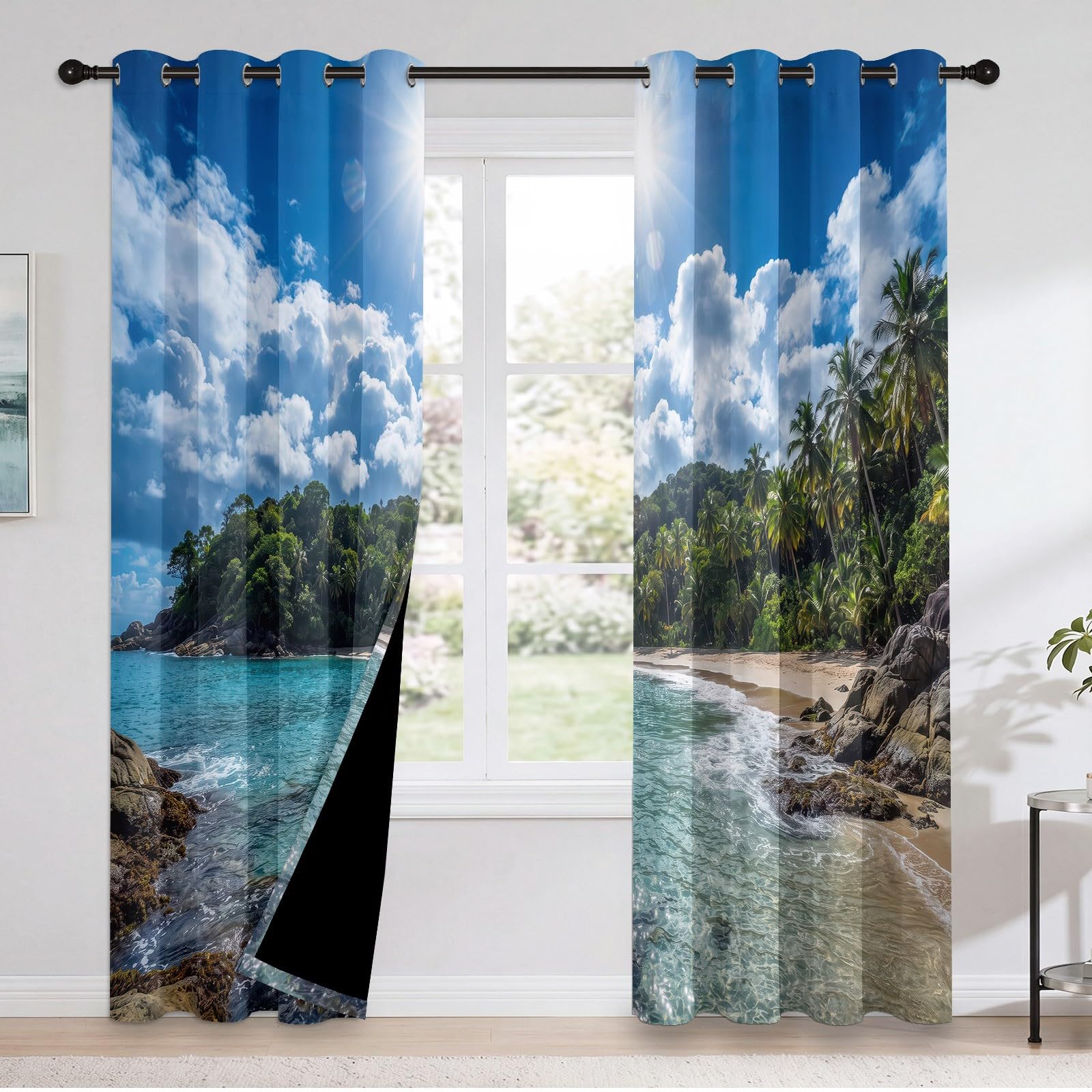 Natura Ocean Dżungla Zasłony zaciemniające 117L X 183H cm
