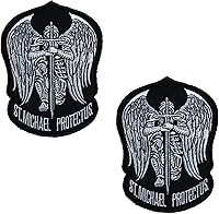 Vista 1 de St. Saint Michael Protect Us - Parche bordado táctico militar para operador del ejército con cierres de gancho y bucle, 3.54 x 4.72 pulgadas