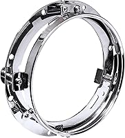 Vista 10 de True Mods - Soporte de montaje de anillo redondo negro de 7 pulgadas para faros delanteros compatible con Harley Davidson Road King Electra Glide