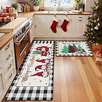 Vista 19 de Bsmathom Anti Fatigue Kitchen Rug Set of 2, Cushioned Non Slip Kitchen Rugs and Mats, Pumpkin Kitchen Mats for Floor Set, Waterproof Runner Rug