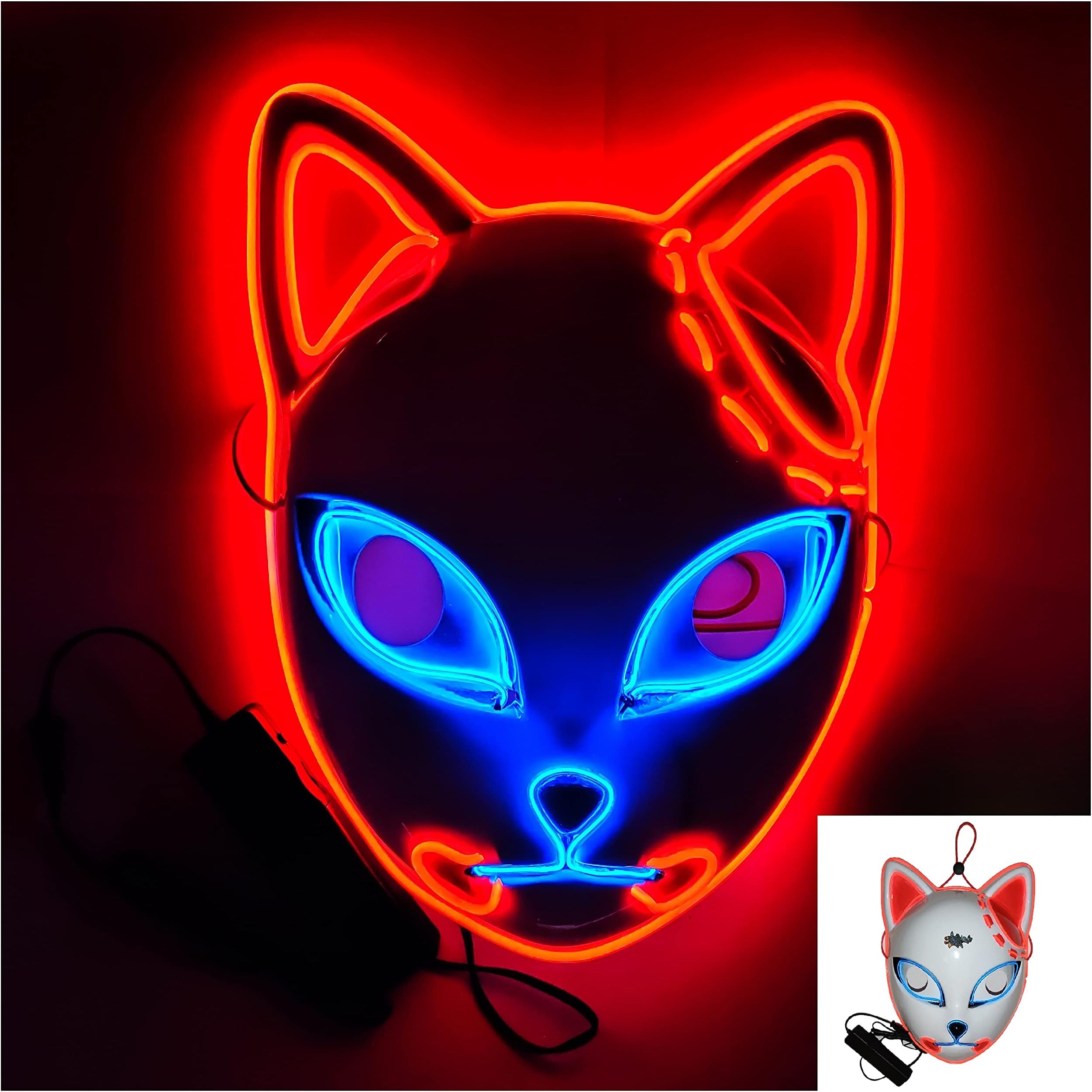 BAYDELKU Double Color Led - Music Speed Led Mask - Halloween Led Mask - Led Face Mask - Led Purge Mask
