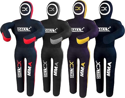 Miniatura 8 de DALLX MMA Grappling Dummy BBJ Wrestling Brazilian Jiu Jitsu Saco de boxeo Judo Karate Lanzar boxeo Fighting Dummy Self Defense Posición de pie  Sin