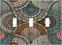 Vista 198 de Placa de pared de tortugas marinas, hierba oceánica, medusas, peces y algas marinas, placa de pared de doble palanca, cubierta de interruptor de luz