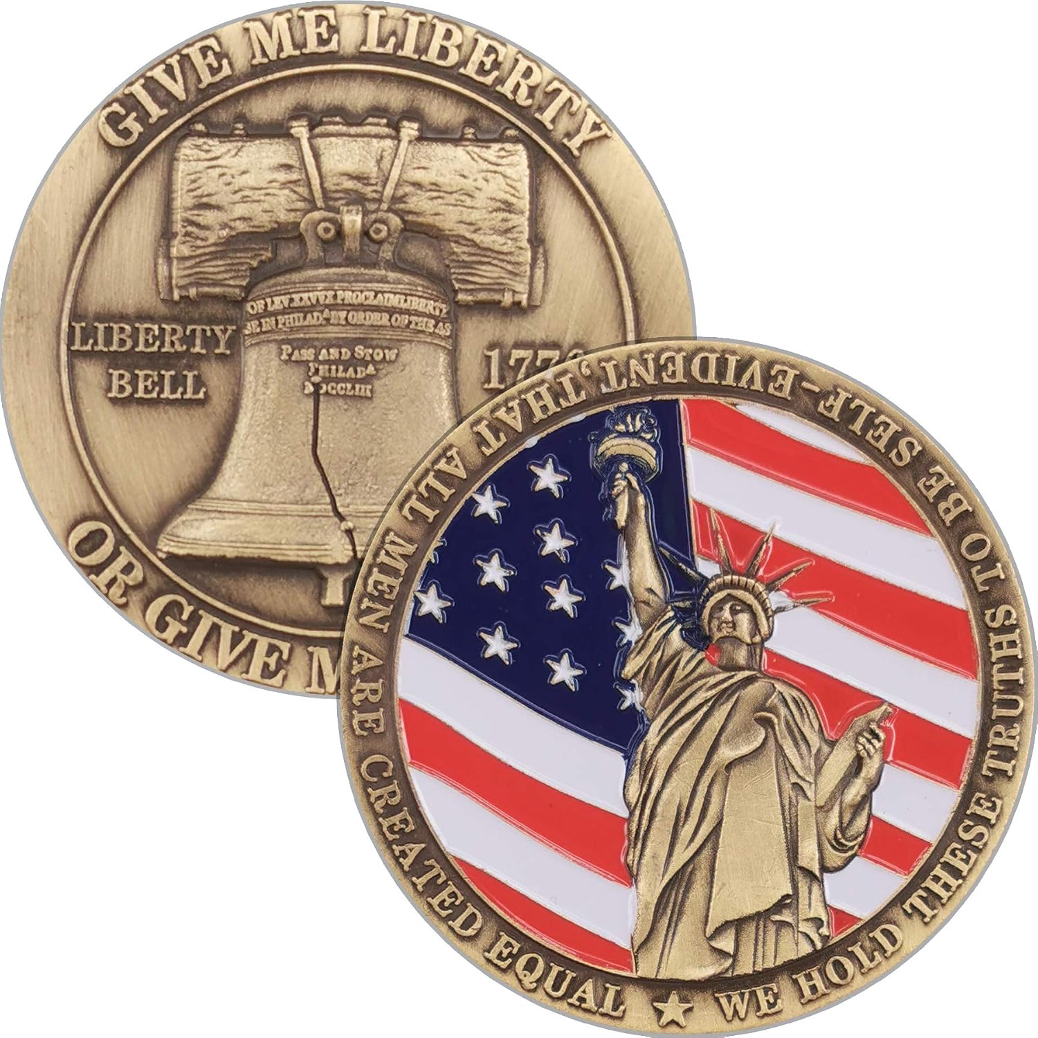 Statue of Liberty Challenge Coin U.S. Liberty Bell Military Coin