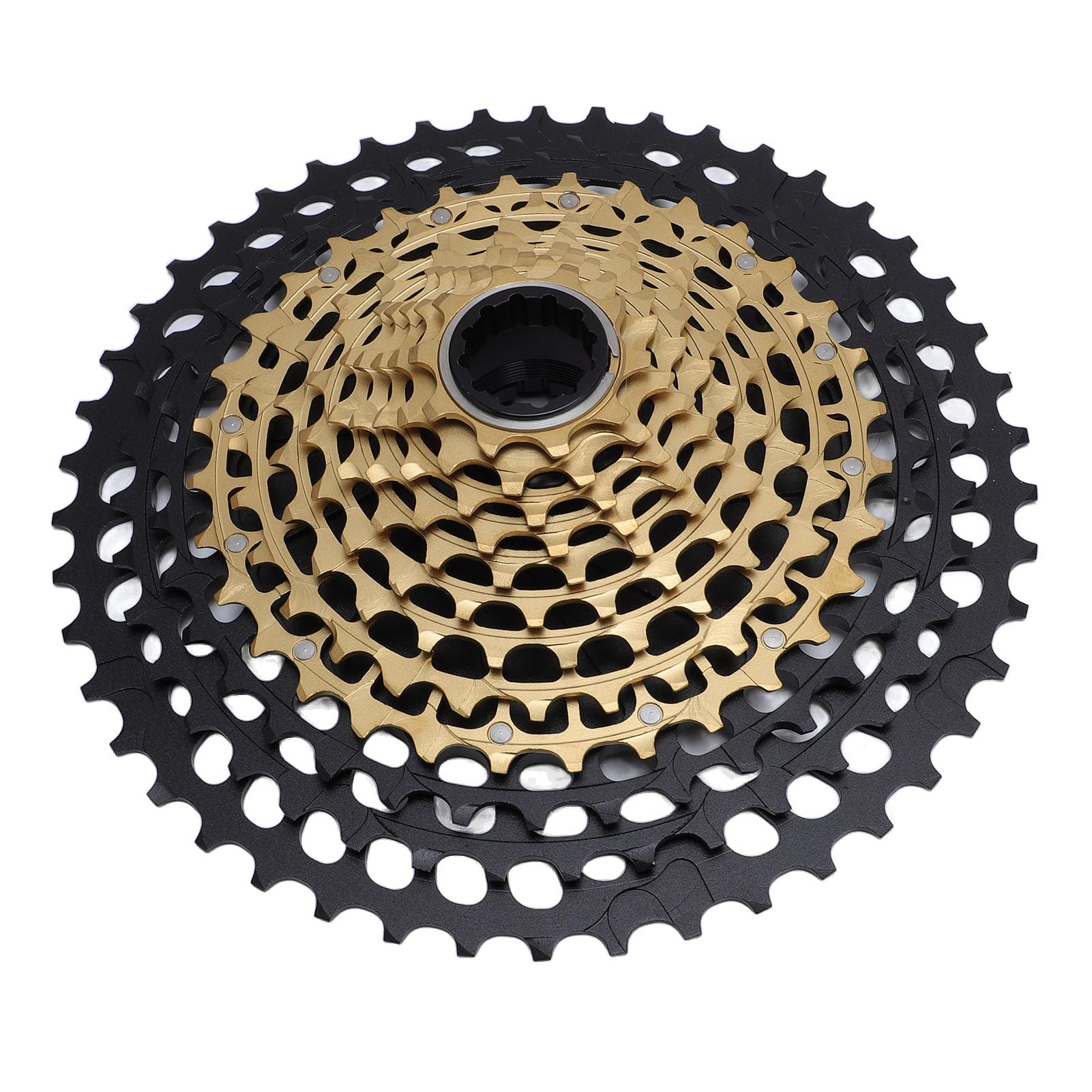 Pongnas Cassette de Bicicleta de Montaña de 12 Velocidades Compatible 10-46T CNC Aleación de Aluminio Hueca y Rueda de Acero para Trail Enduro Actualización de Transmisión Ligera