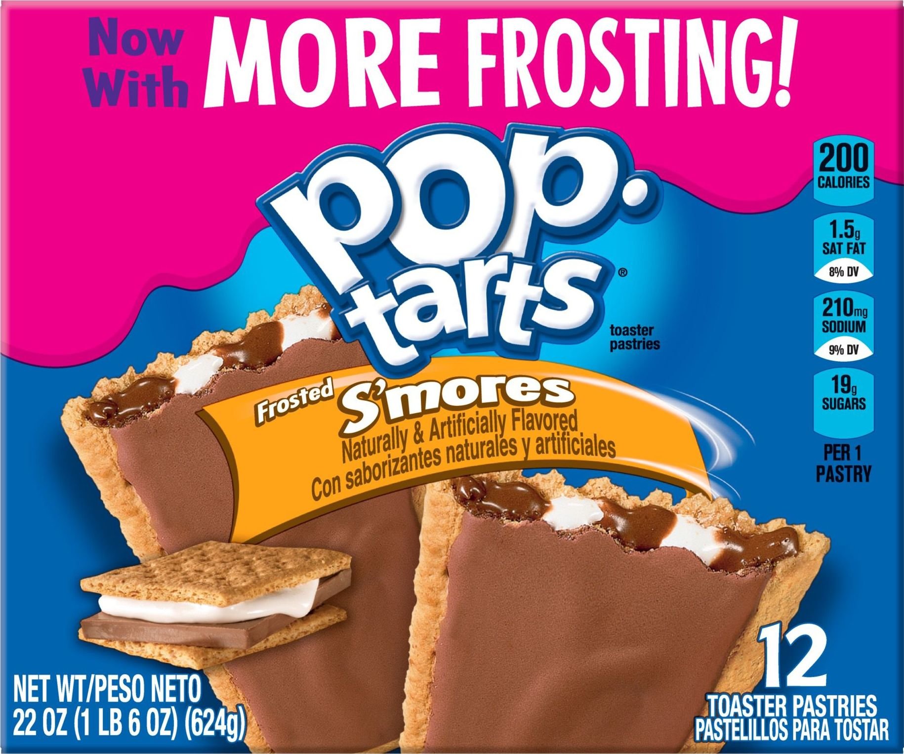 Pop-Tarts Breakfast Toaster Pastries Frosted Smores Flavored 22 oz 12 countPack of 12 product thumbnail 4