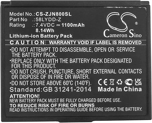 Miniatura 5 de Cameron Sino Batería para Zjiang ZJ-5802, ZJ-8001 PN: Zjiang 58LYDD-Z 1100mAh / 8.14Wh