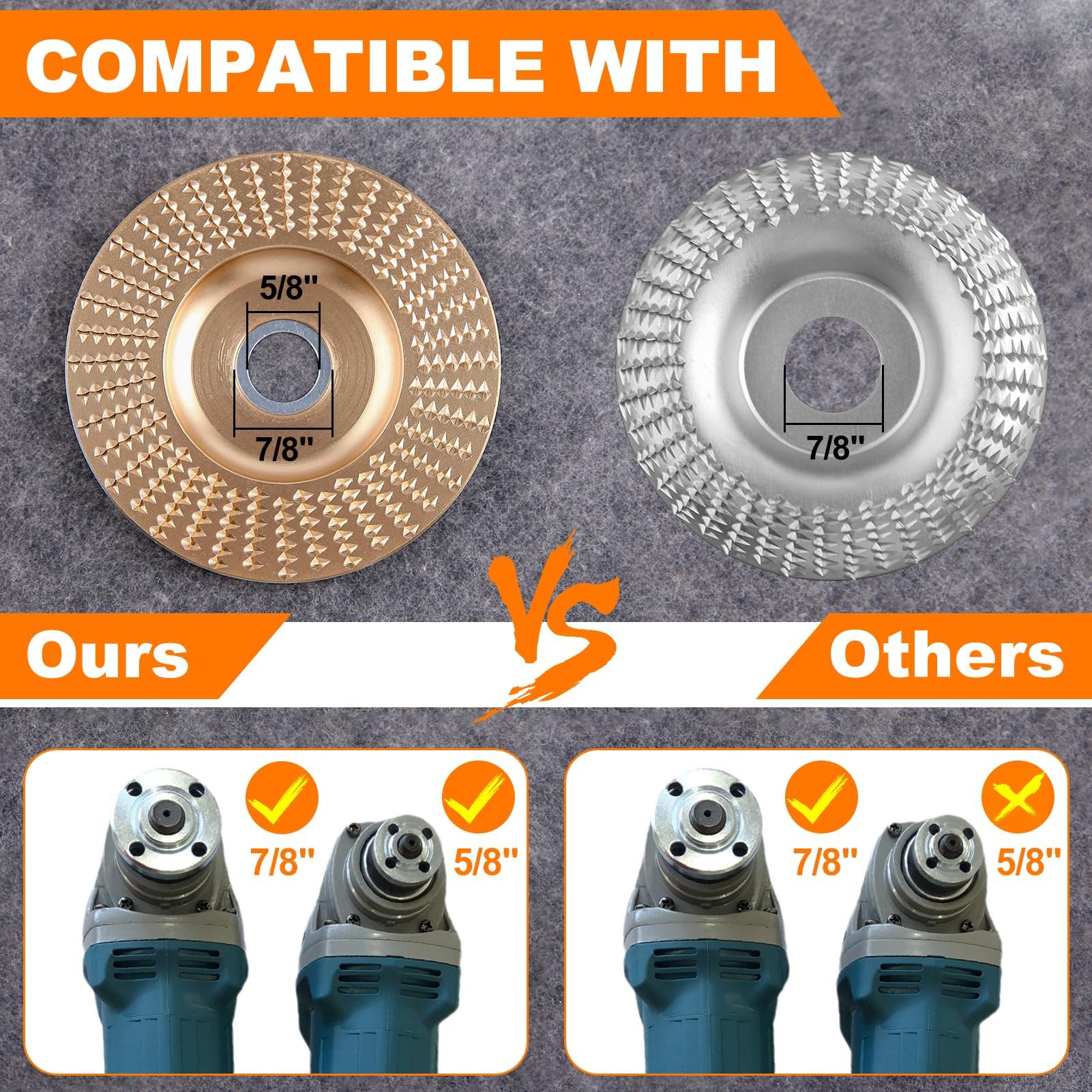 LEONTOOL Ensemble de 14 disques de sculpture sur bois pour meuleuse d’angle, comprend une roue de façonnage du bois pour le façonnage du bois, la sculpture et le ponçage du bois