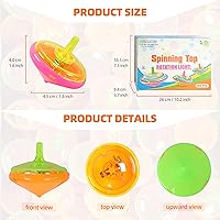 Vista 5 de PROLOSO 100 piezas iluminan para arriba Spinning Tops LED intermitentes con giroscopio