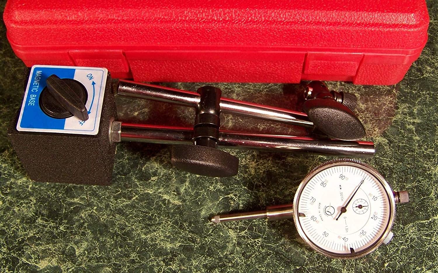 Utoolmart Support de jauge à cadran magnétique universel réglable en métal pour indicateur de test numérique CZ-6a