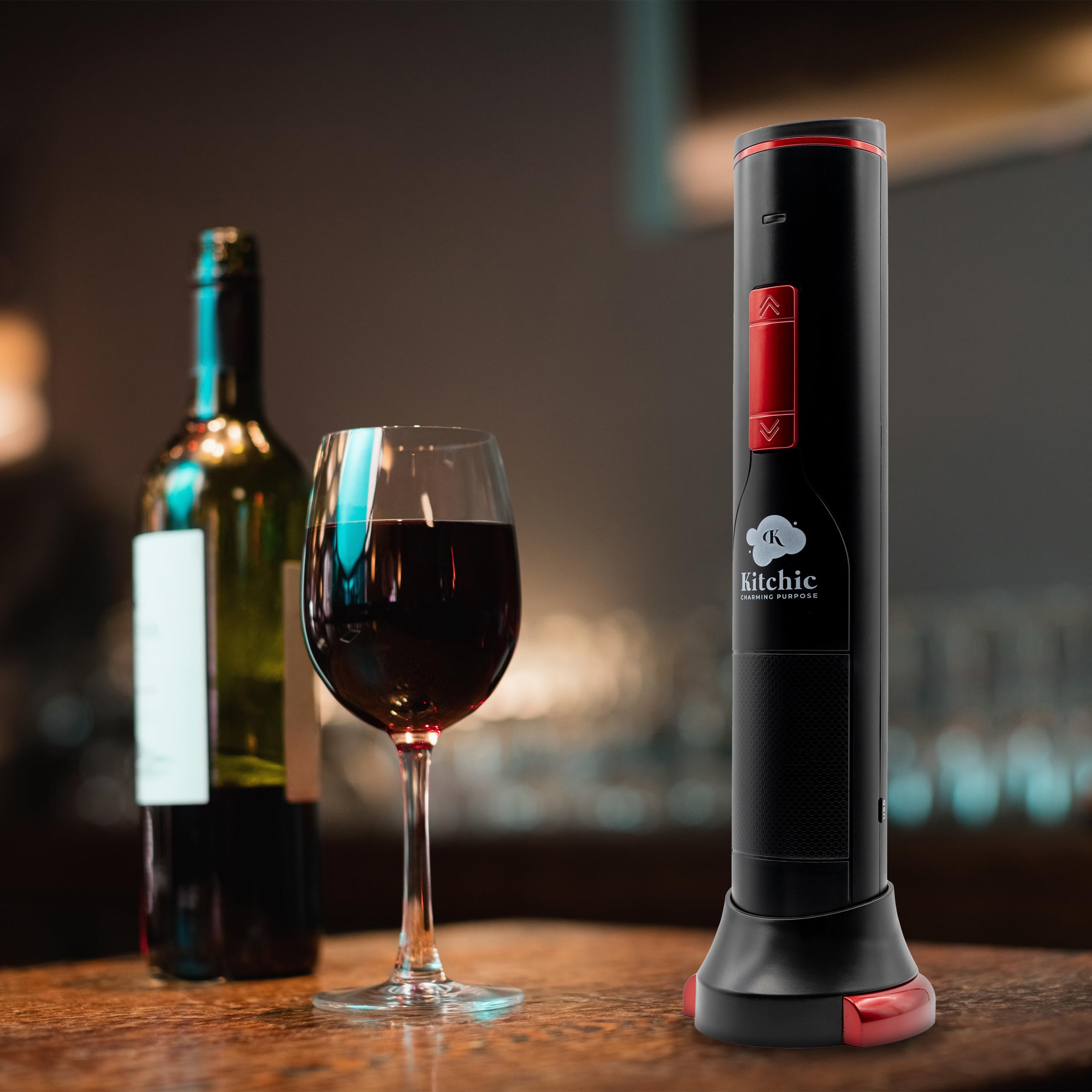 Cavatappi Elettrico per Vino: Apri 180 Bottiglie con Ricarica, Design Raffinato, Cavo USB Incluso