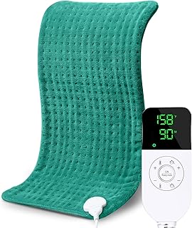 Heating Pad for Back Pain & Cramps Relief, XL Moist Heat Electric Heating Pads with Auto Shut Off Large, Gifts for Women, 12 "x 24" Green