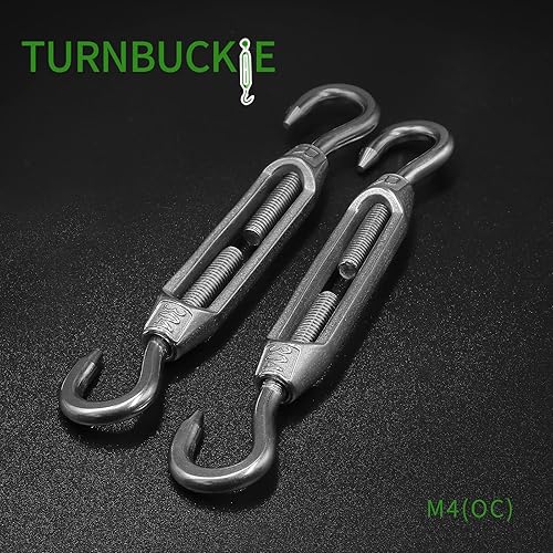 Miniatura 74 de Tensor de ojo y ojo M6, tensor de acero inoxidable 304 resistente tensión de cuerda de alambre 5 PC