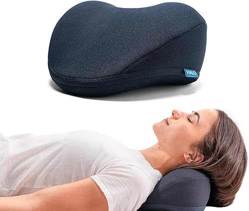 Halo Almohada elástica para el cuello que apoya la comodidad cervical para aliviar el dolor, la alineación de la postura y la reducción del estrés