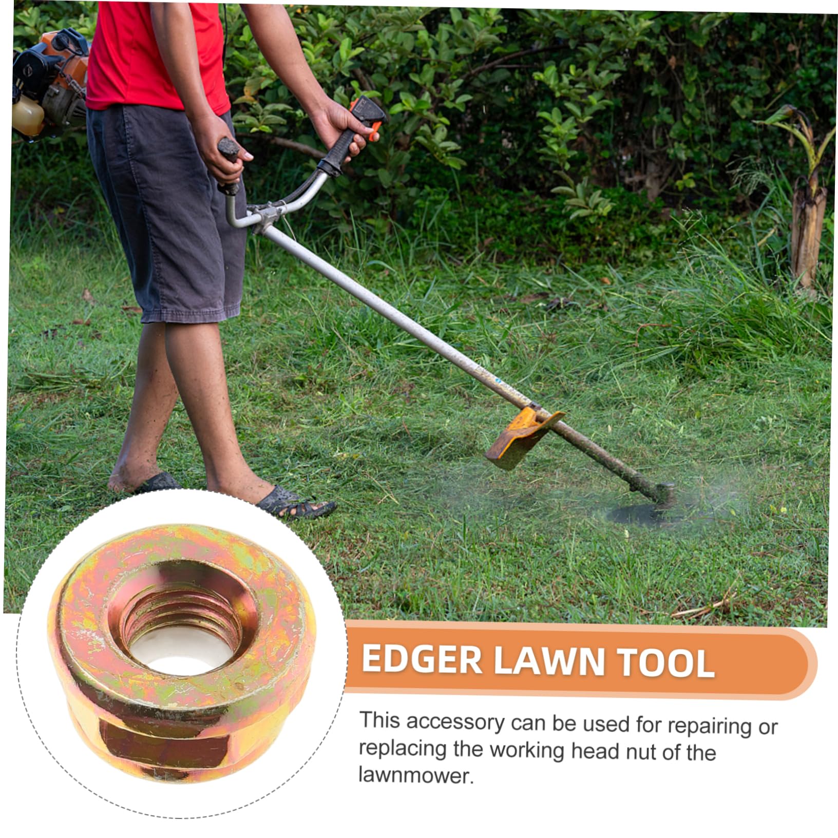 Happyyami 50piezas Tuerca De Cuchilla De Cortacésped Accesorios De Repuesto para Desbrozadoras y Cortacéspedes Compatible Cabezal De Trabajo De Máquina Jardinería
