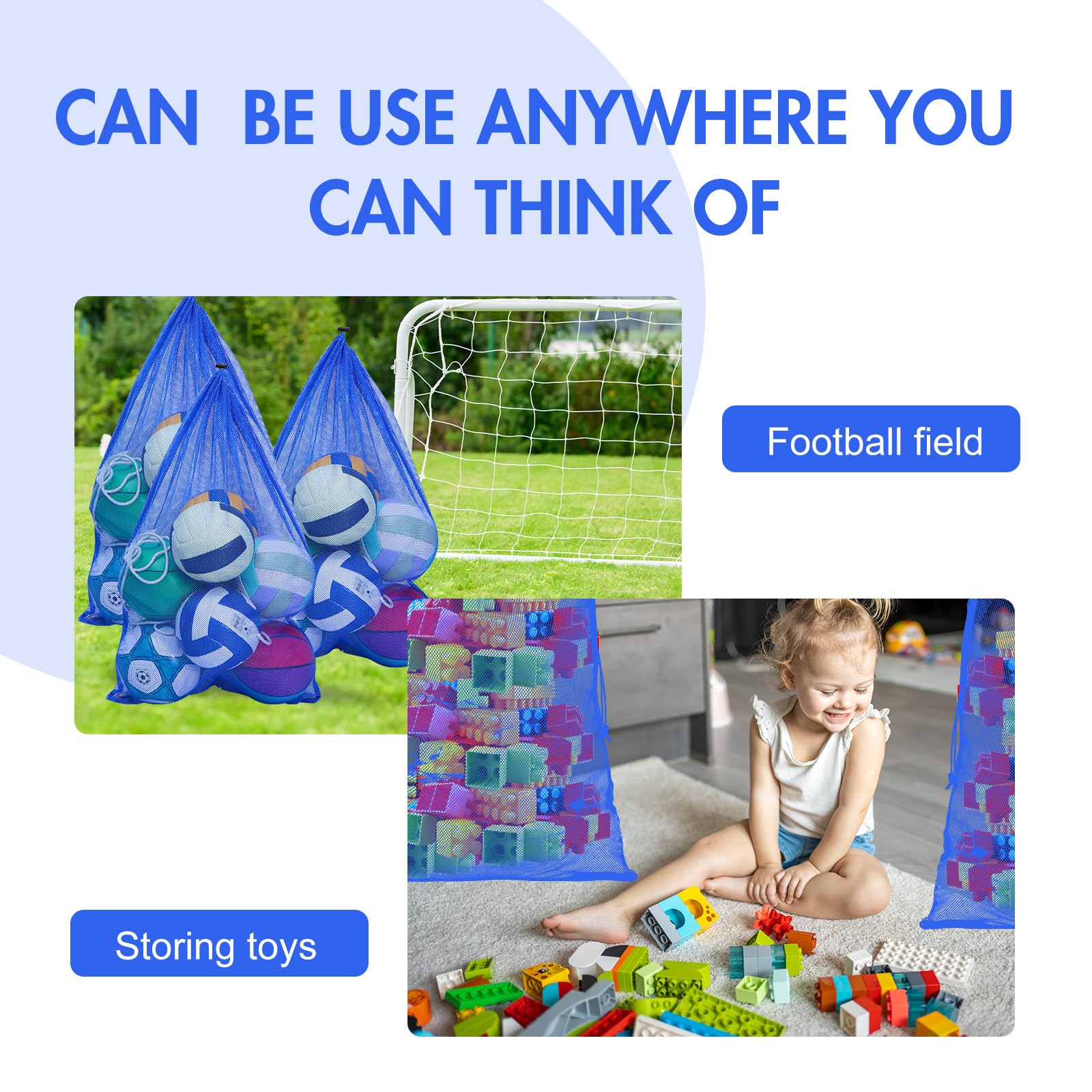 Berlune Paquete de 30 bolsas de malla grandes de 24 x 36 pulgadas para lavandería, bolsas de lavado, material de malla resistente cerrado con cordón, fábrica, universidad, dormitorio, viajes y