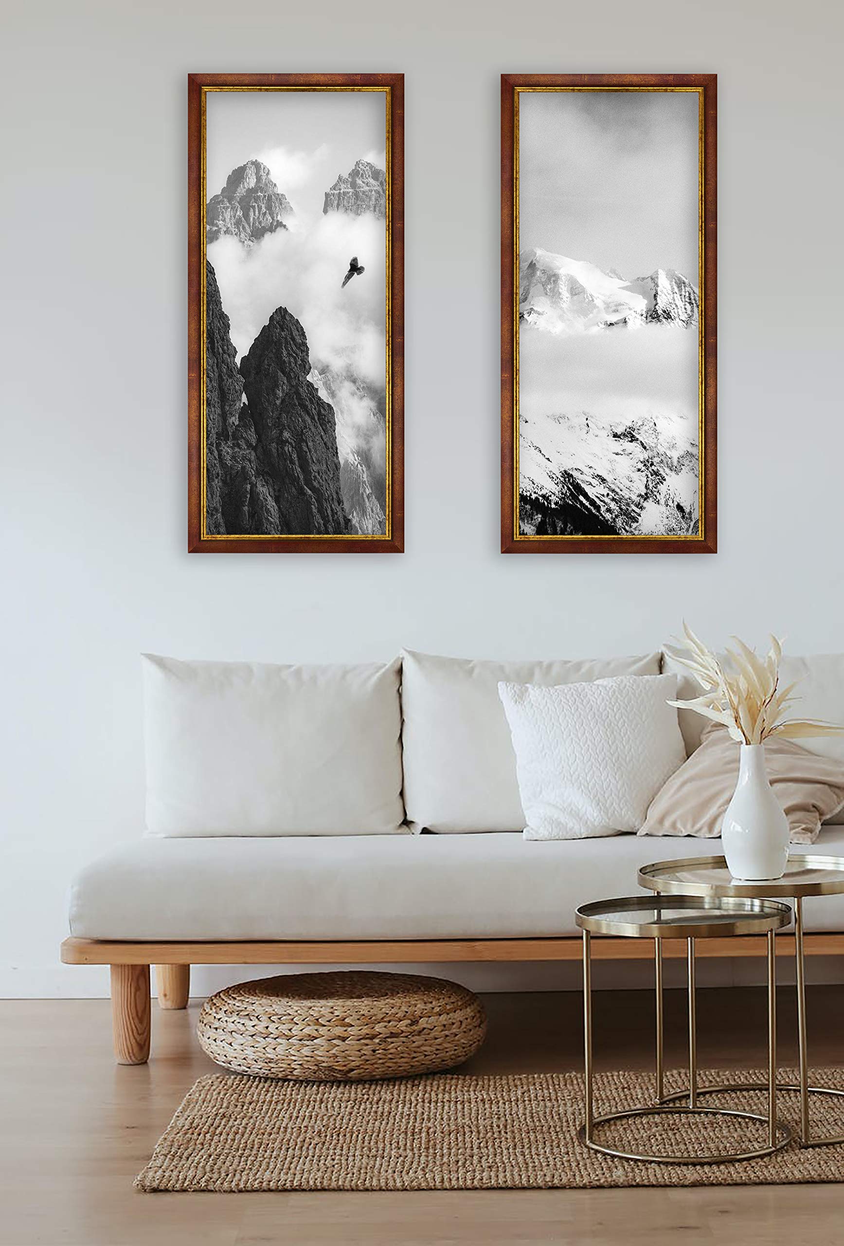 BIRAPA Palermo Ramka na zdjęcia, 61 x 91,5 cm, czerwono-złota – złota ramka na zdjęcia, ramka na zdjęcia antyk, ramka na zdjęcia w stylu vintage
