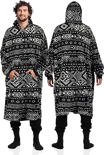 Miniatura 2 de Mad Dog Men's Sherpa Fleece Wearable Blanket Hoodie - Cozy Long Sleeves Hooded Poncho Jacket For Adults, One Size Consola