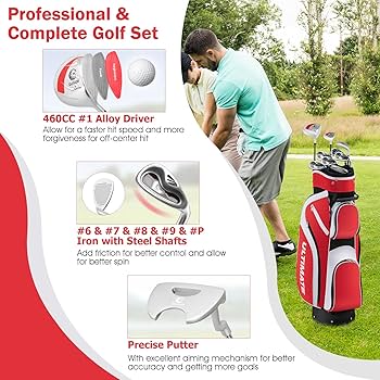 Amazon | GYMAX レディース ゴルフクラブ一式 14点 右利き ゴルフ