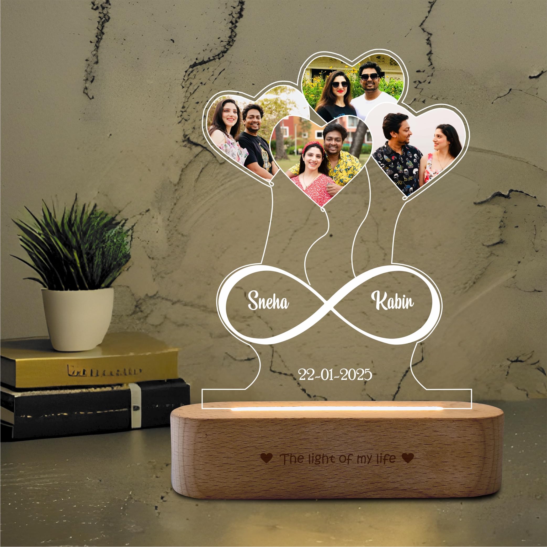 Personalized 3D Heart Lamp - Custom Photo Gift -2 Personalized 3D Heart Lamp - Custom Photo Gift -2