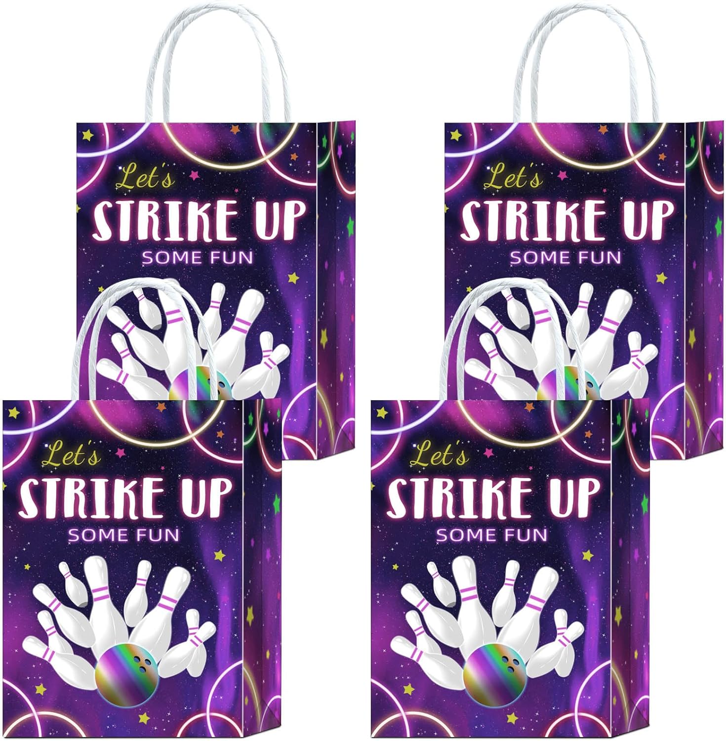 Tyndallrays 16 Pieces Red Bowling Goodie Bags for Bowling