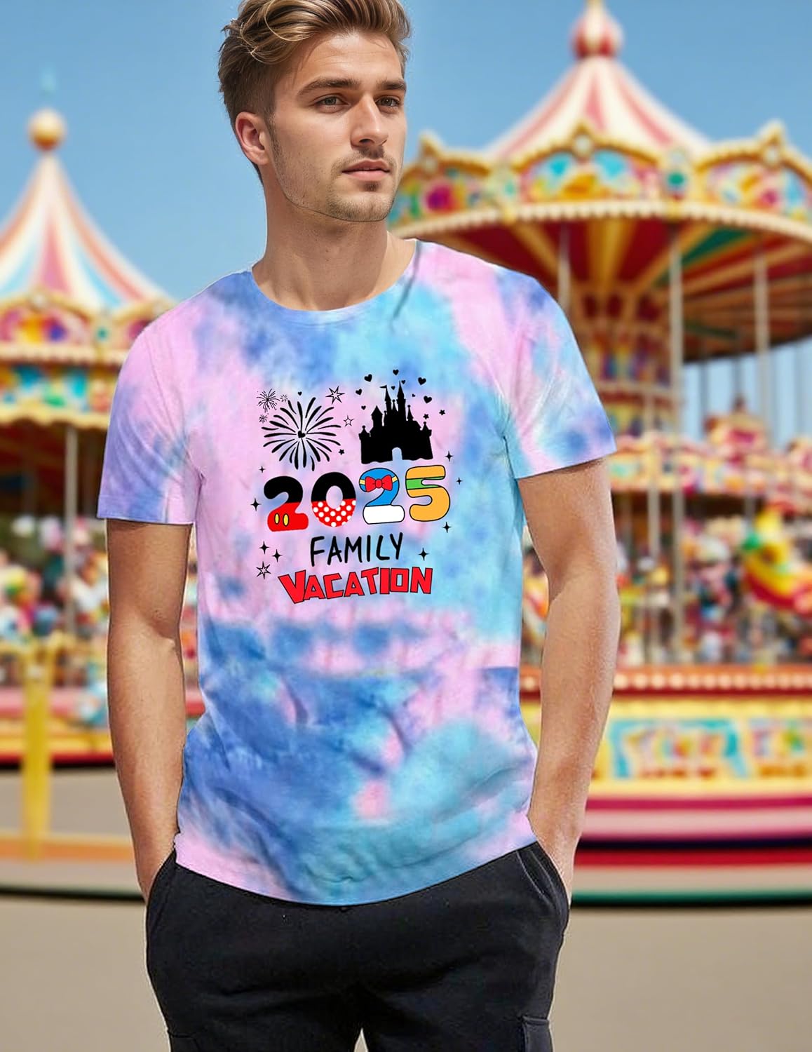 Family Matching Outfits 2026 Magical Kingdom Family Graphic Tee Cruise Trip Summer Vacation Travel Tops - Image 3