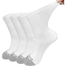 LOFIR Diabetic Socks for Men Women Soft Extra Wide Top Socks - Non Elastic Loose Fit Gentle Cotton Seamless Padded for Swollen Feet and Ankles Size 6-14