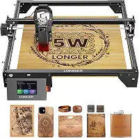 Máquina Gravadora a laser Longer Ray5, máquina cortadora a laser gravadora CNC, gravadora a laser de 5W com ponto comprimido de 0,08 * 0,08, placa-mãe de 32 bits, área de gravação DIY de 400x400 mm.