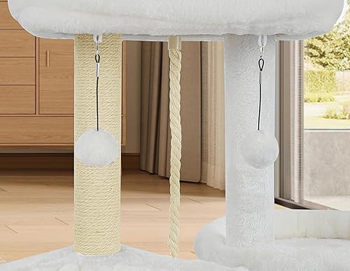 Miniatura 9 de YOUPET - Torre de árbol para gatos de 34.84 pulgadas con condominio y poste rascador para gatos de interior, centro de actividades, muebles para