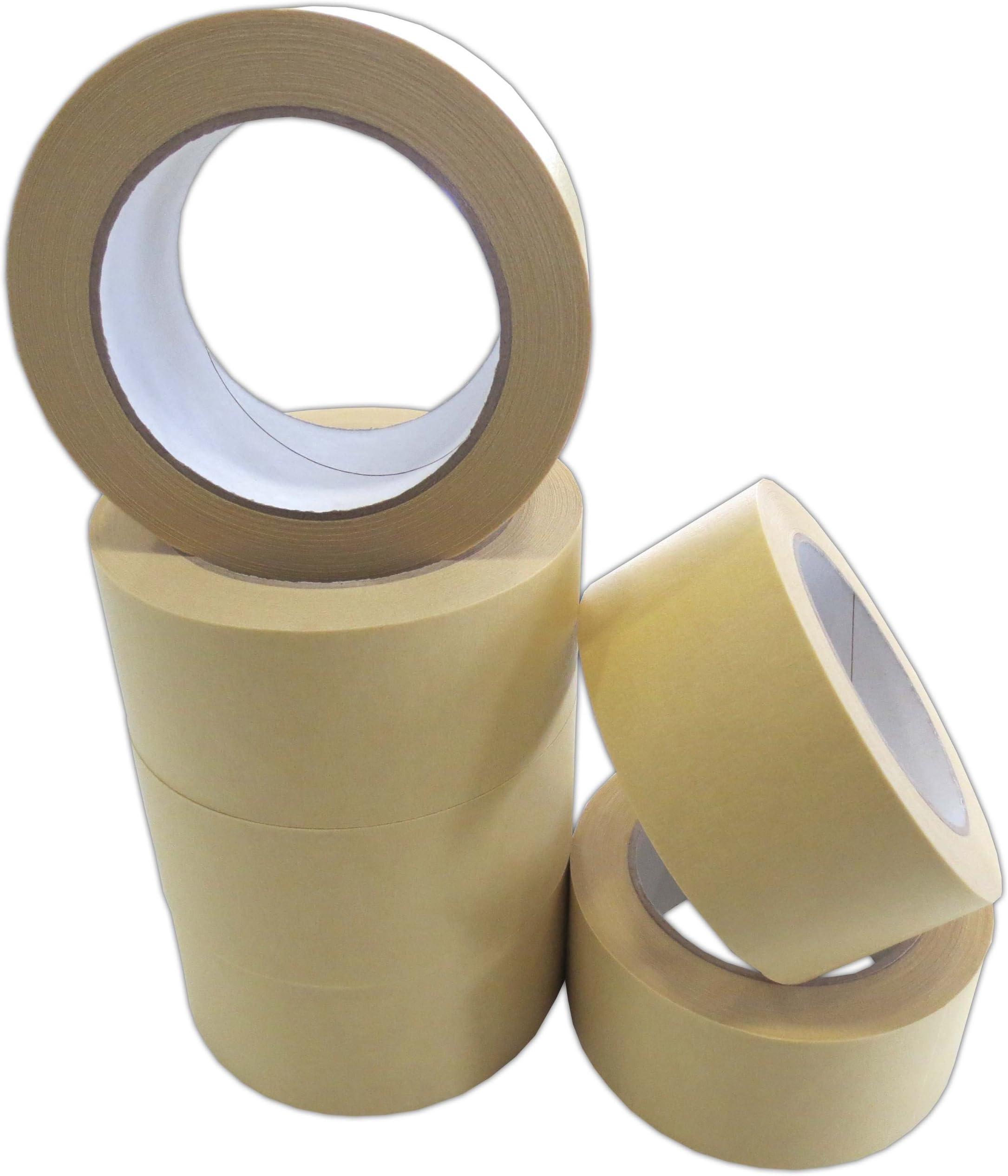 Fine crepe tape 50 mm x 50 m 6 rolls professional quality universal painters' fine crepe tape