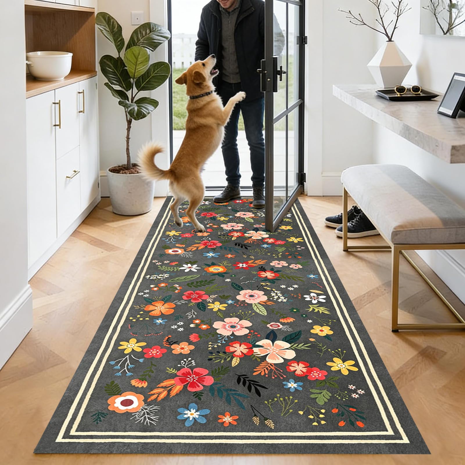 Tapis de Couloir Long, Tapis pour Cuisine Devant évier 110 x 250 cm