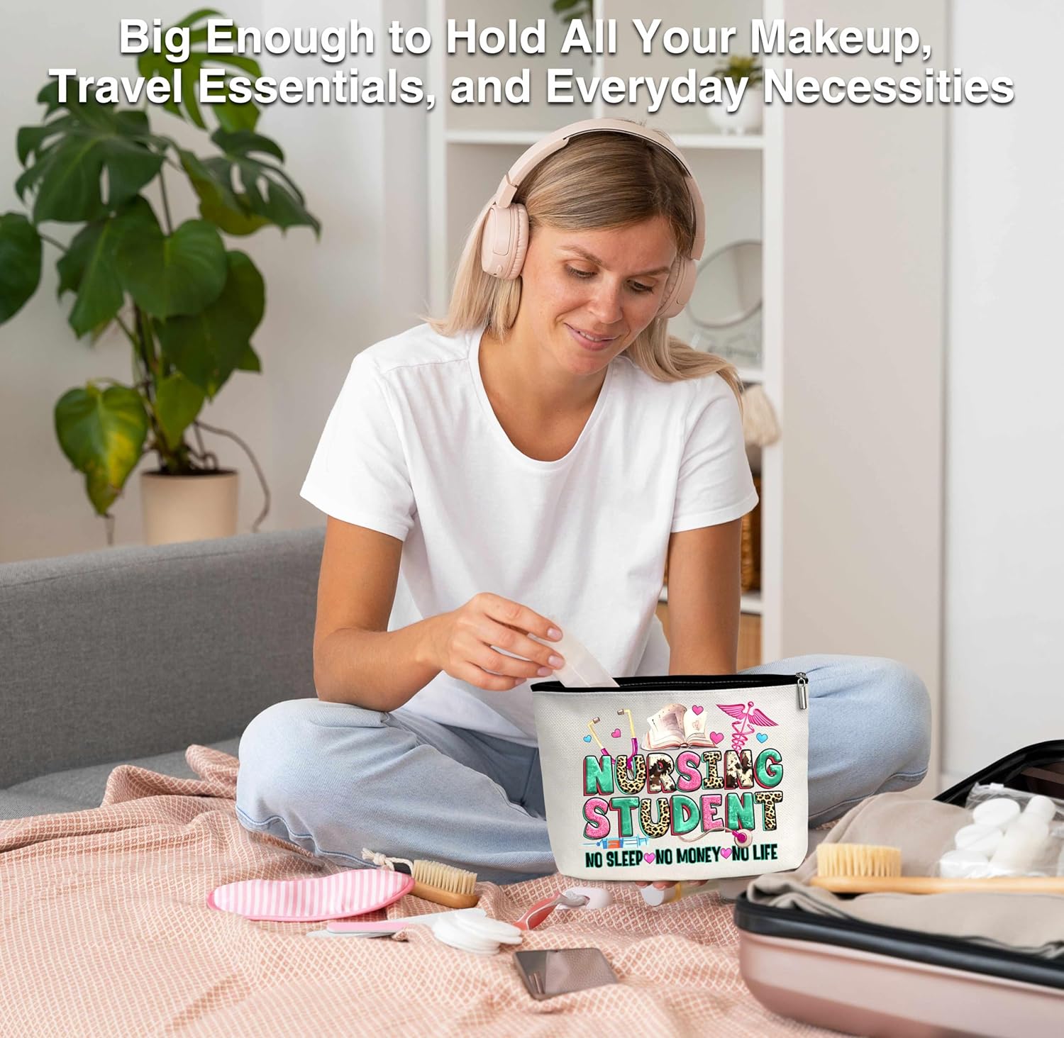 Nurse Bag Nursing Student Gifts Makeup Cosmetic Bag for Women, Nurse Accessories for Work, Nursing Bags for Nurses, Nurse Graduation Gift - C04 - Image 5