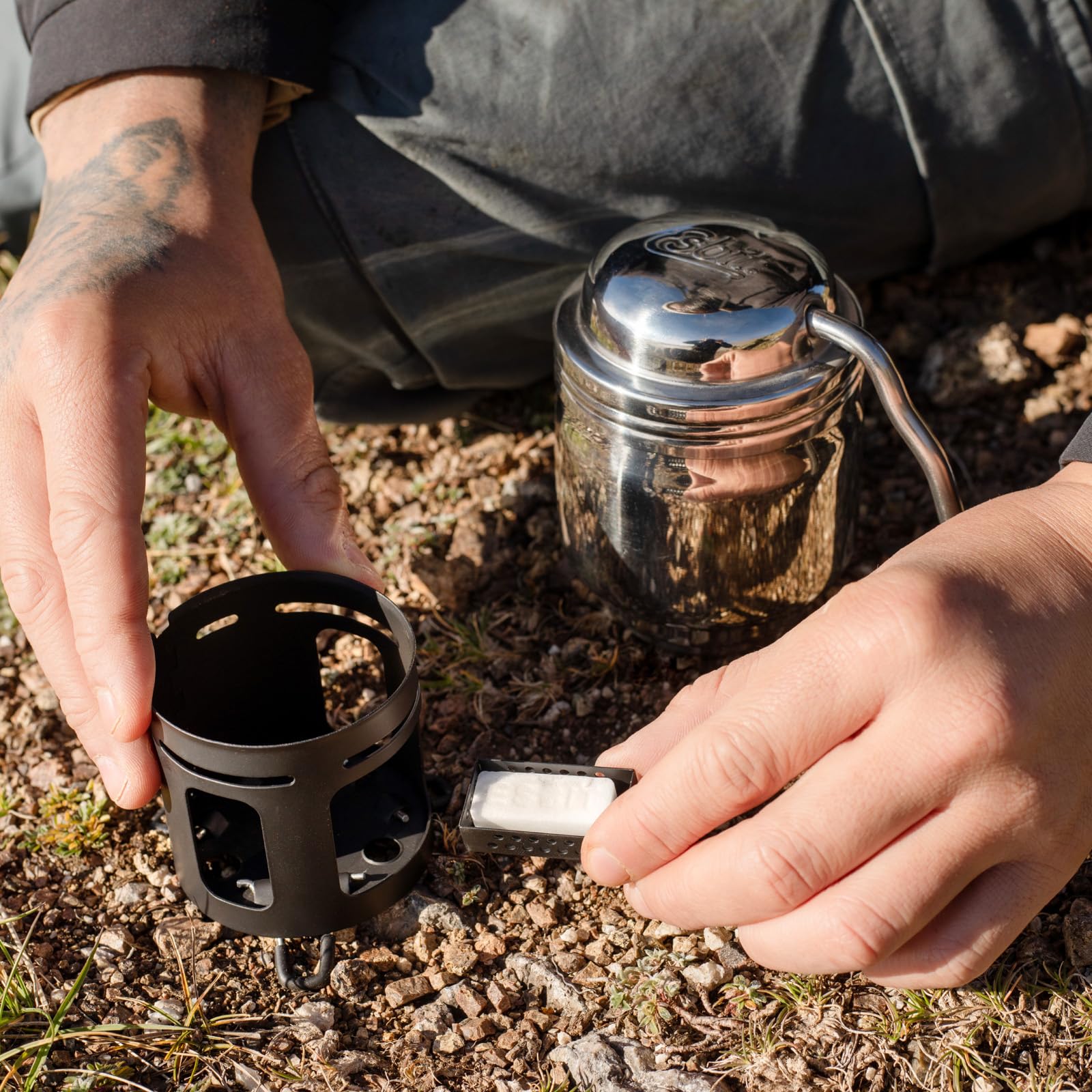 Esbit Trockenspiritus-Würfel Camping Kocher coffeemaker 20102400 Edelstahl, Aluminium | Aluminium