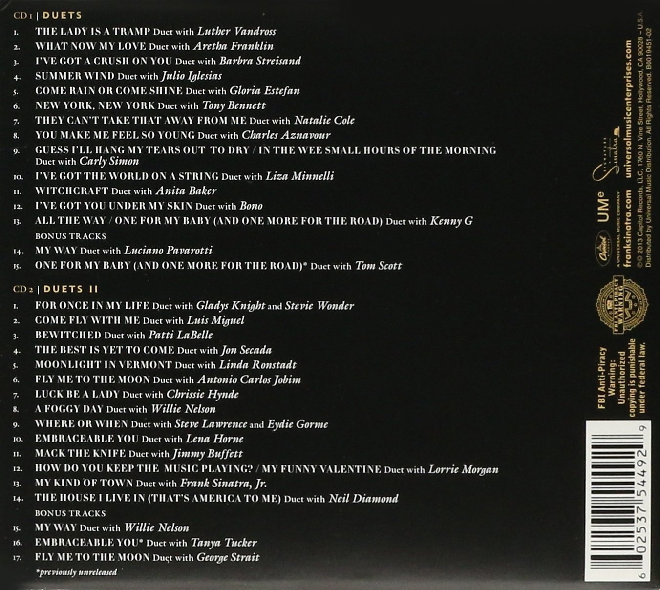 Sinatra Duets: 20th Anniversary (Deluxe)