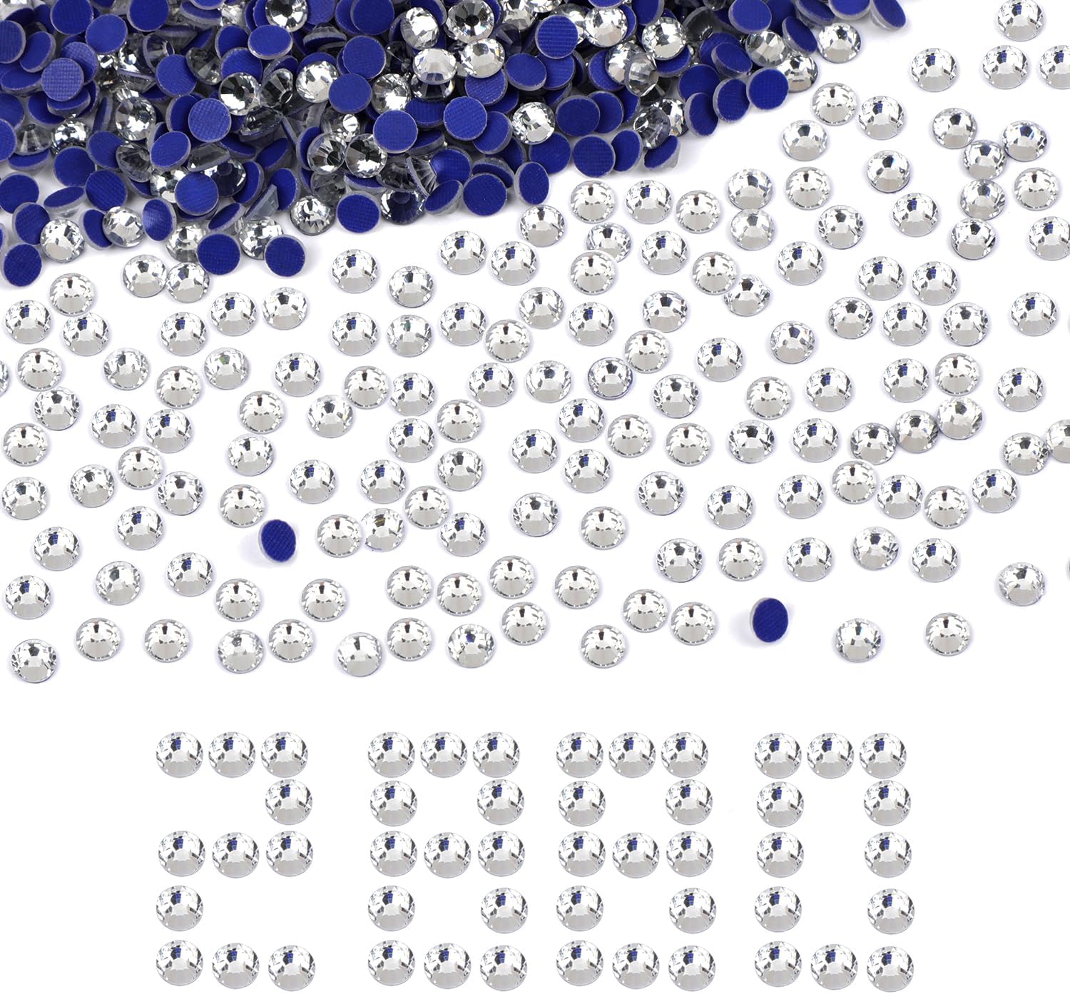 NCB 14400pcs Hotfix Crystal Rhinestones for Clothes Crafts, Hot Fix Bulk Flatback Crystals, Iron on Hotfix for DIY Decoration 100 Gross (Crystal AB, ss20/14400pcs)