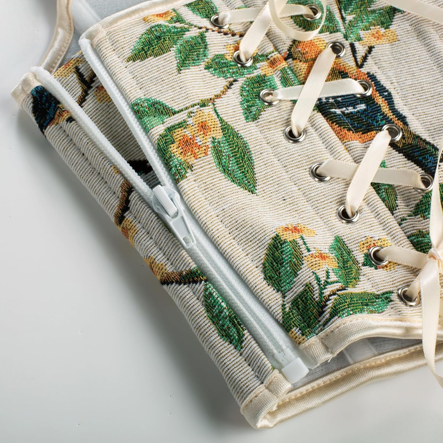 Scarlet Darkness Corset Tops for Women Renaissance Lace Up Floral Bustier Tops Size 6-16 - Image 4