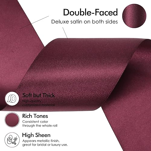 Vista 357 de MEEDEE Orange Satin Ribbon - 1.5 inch Double Faced Satin Ribbon, 50 Yards - Neon Tangerine - For Christmas, Thanksgiving, Halloween, Weddings